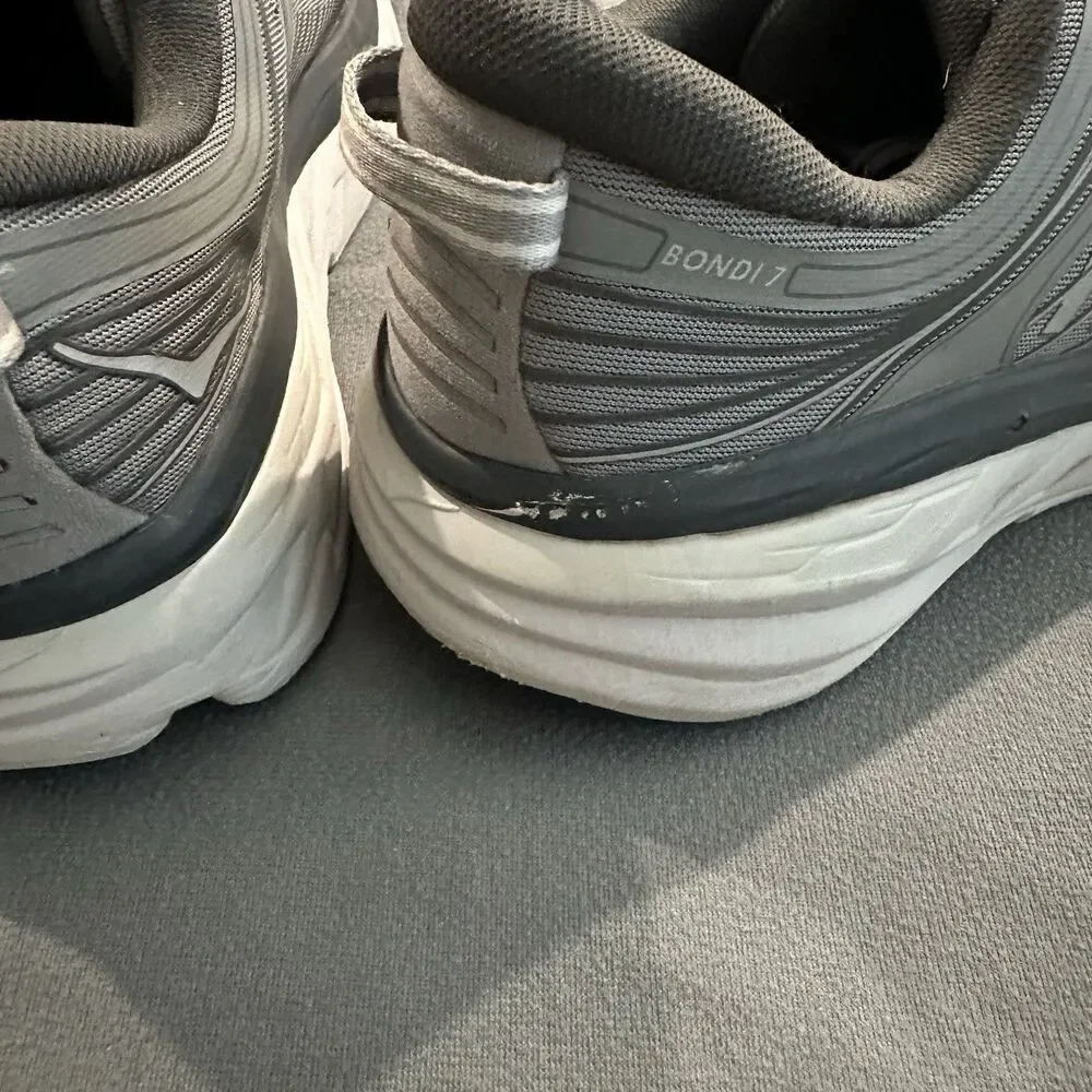 Hoka One One Bondi 7 Running Shoes Wild Dove Dark Shadow 1110518 WDDS Mens 11